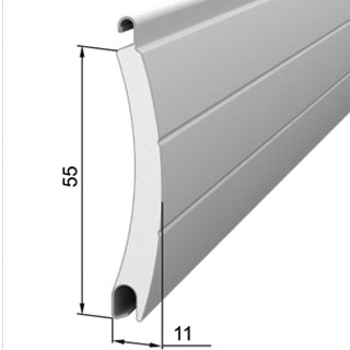 Профиль роллетный роликовой прокатки PD/55mN цвет: серый